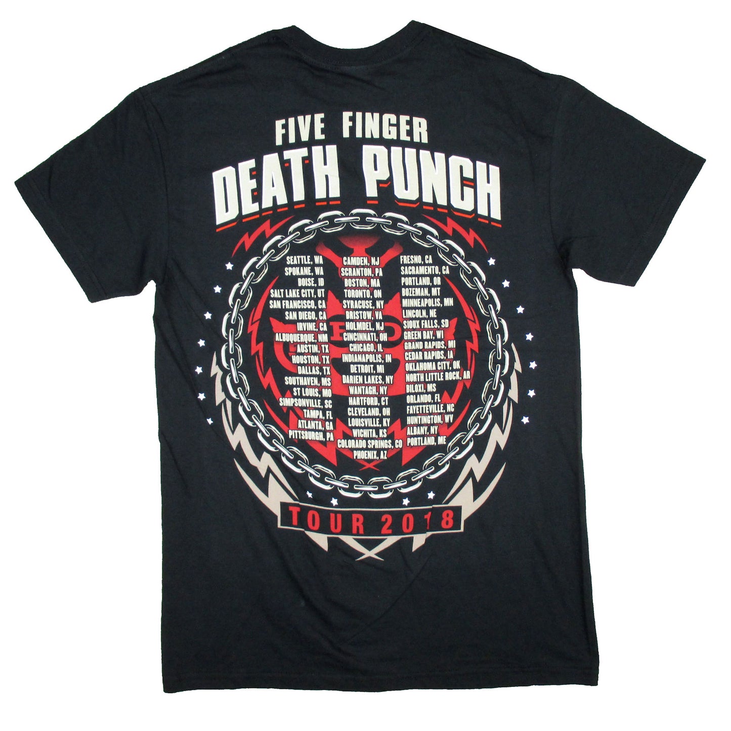 Five Finger Death Punch Zombie Kill Tour 2018 Seatle - Portland T-shirt Back