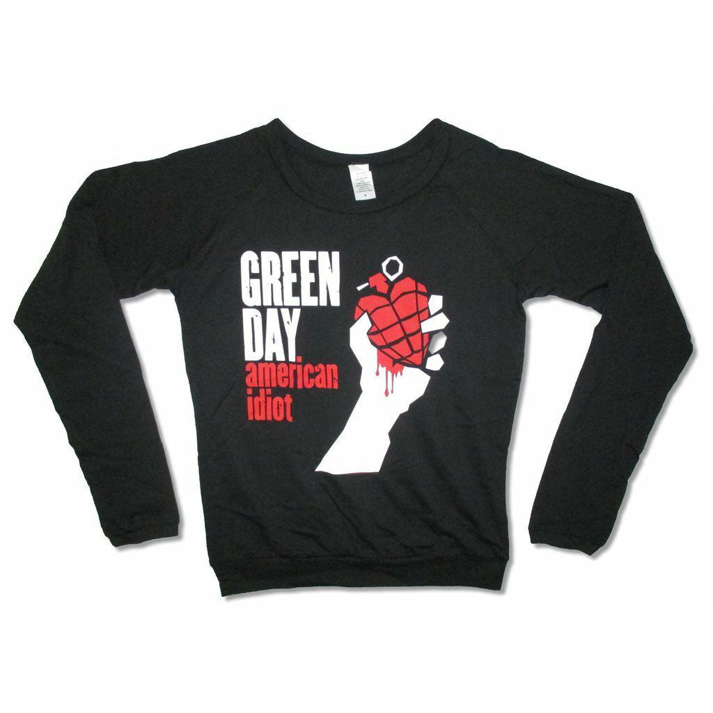 Green Day American Idiot Elastic Waist With X-tra Long Sleeves Girls Jr Long Sleeve Front