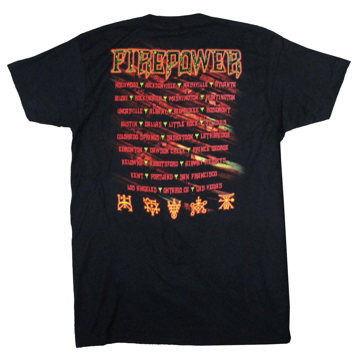 Judas Priest Original Firepower Tour Concert T-shirt Back