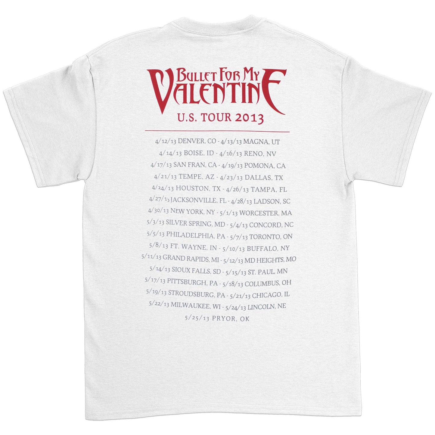 Temper Temper 2013 Tour T-shirt