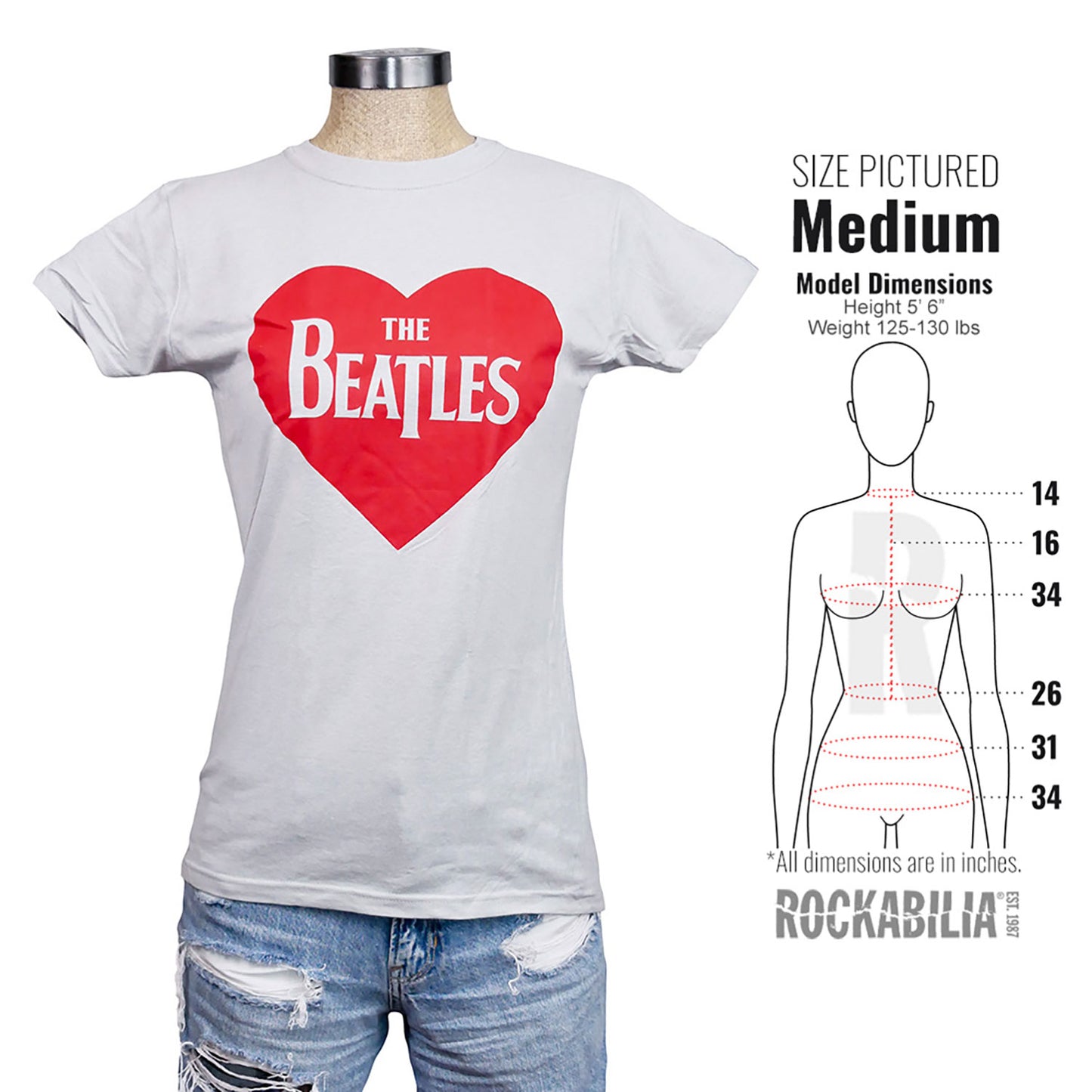 Beatles Heart Junior Top Alt 3