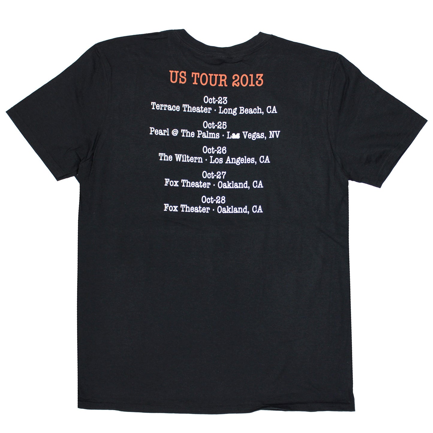Mark Knopfler Van 2013 Tour T-shirt Back