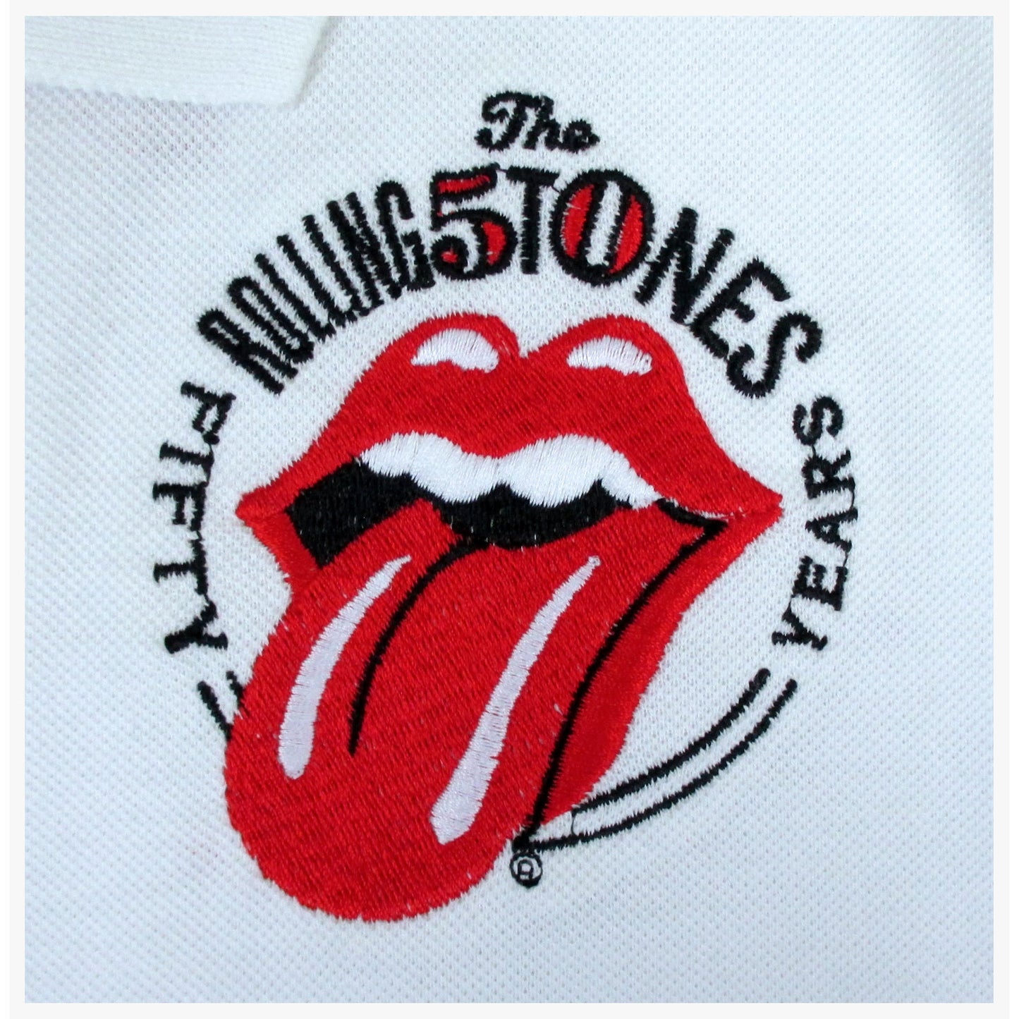 Rolling Stones 50th Anniversary White Polo Junior Top Back
