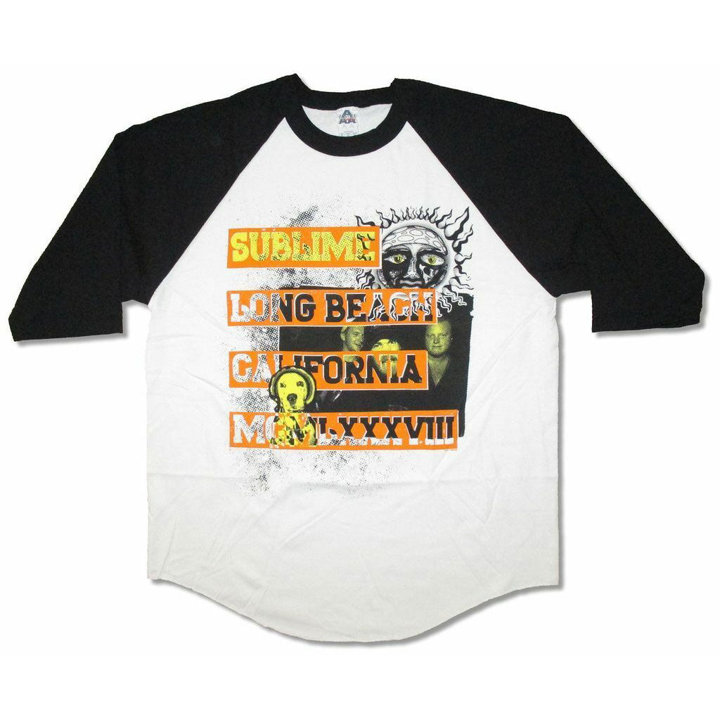 Sublime Long Beach California Raglan T-shirt Front