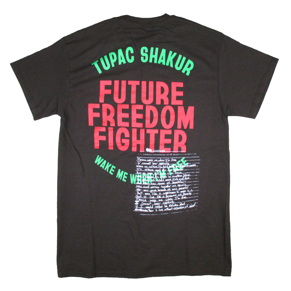 Tupac Freedom Fighter T-shirt Back
