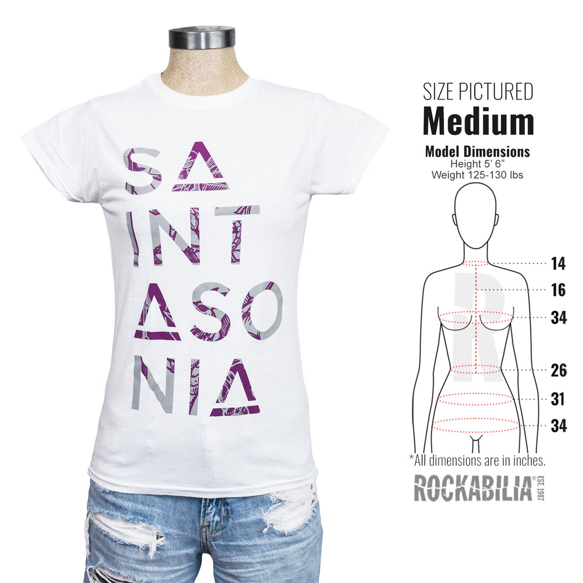 Saint Asonia Stacked Logo Junior Top Alt 3