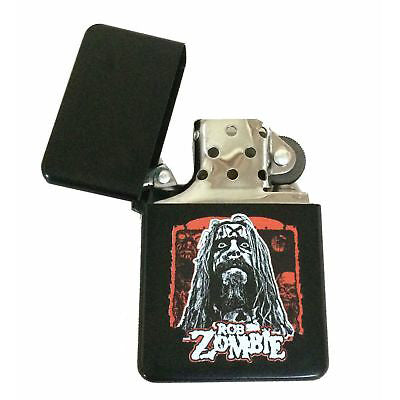 Rob Zombie X Head Touchlite Flip Top Metal Lighter Nib Refillable Lighter Back