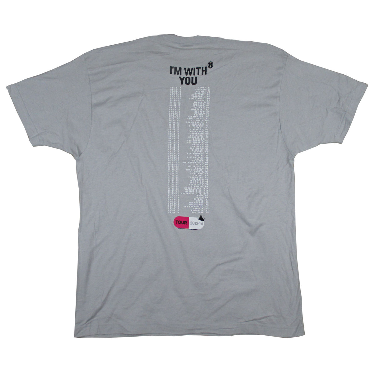 Red Hot Chili Peppers I''m With You Tour Tampa San Juan T-shirt Back