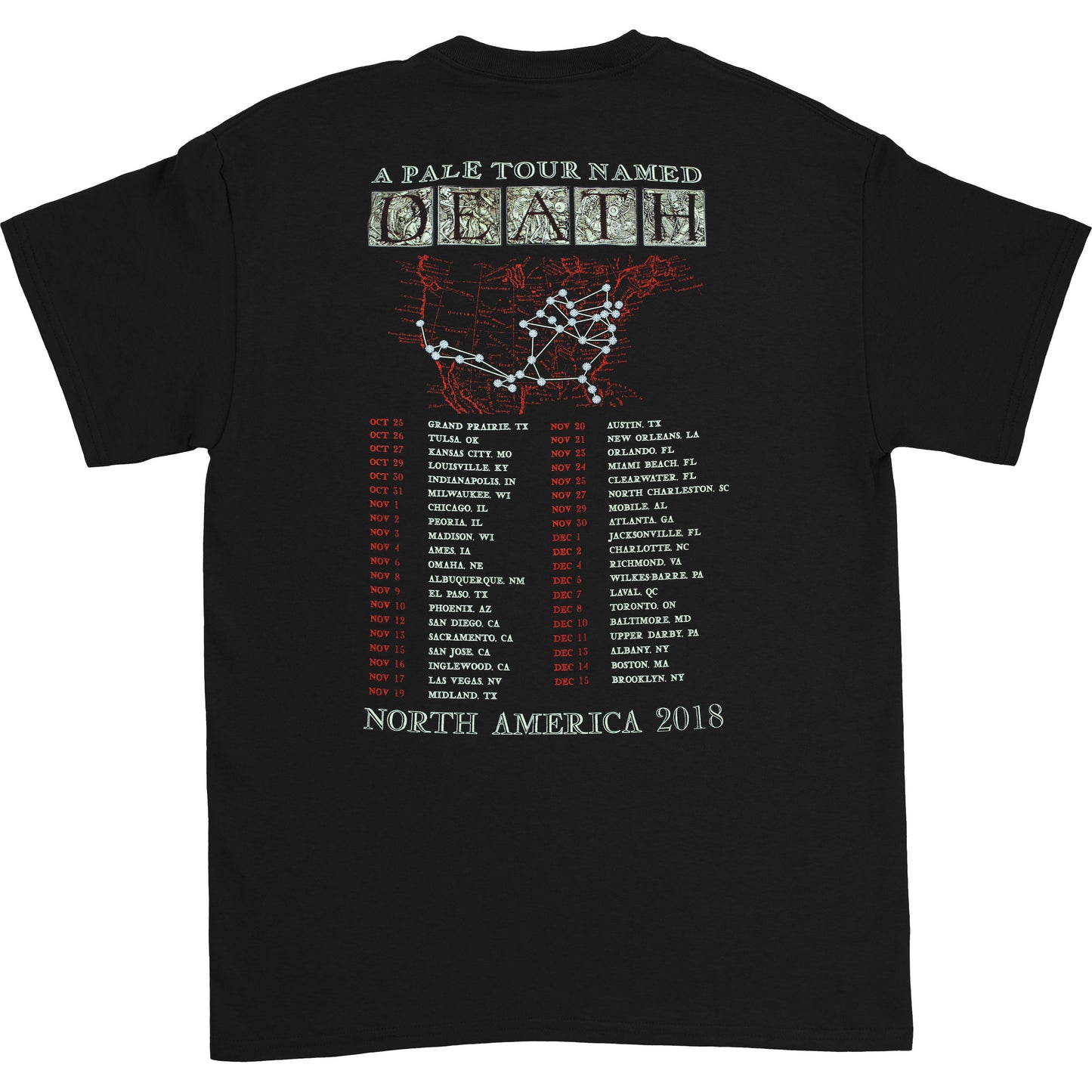 Ghost Admat 2018 North American Tour T-shirt Back