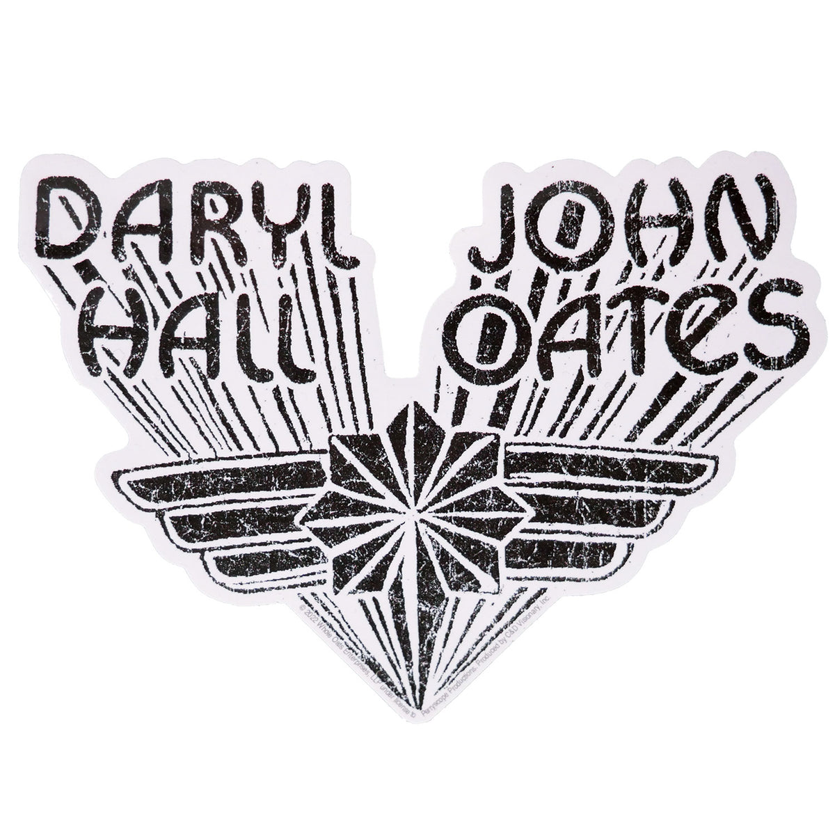 Hall & Oates Wings Logo Sticker Front