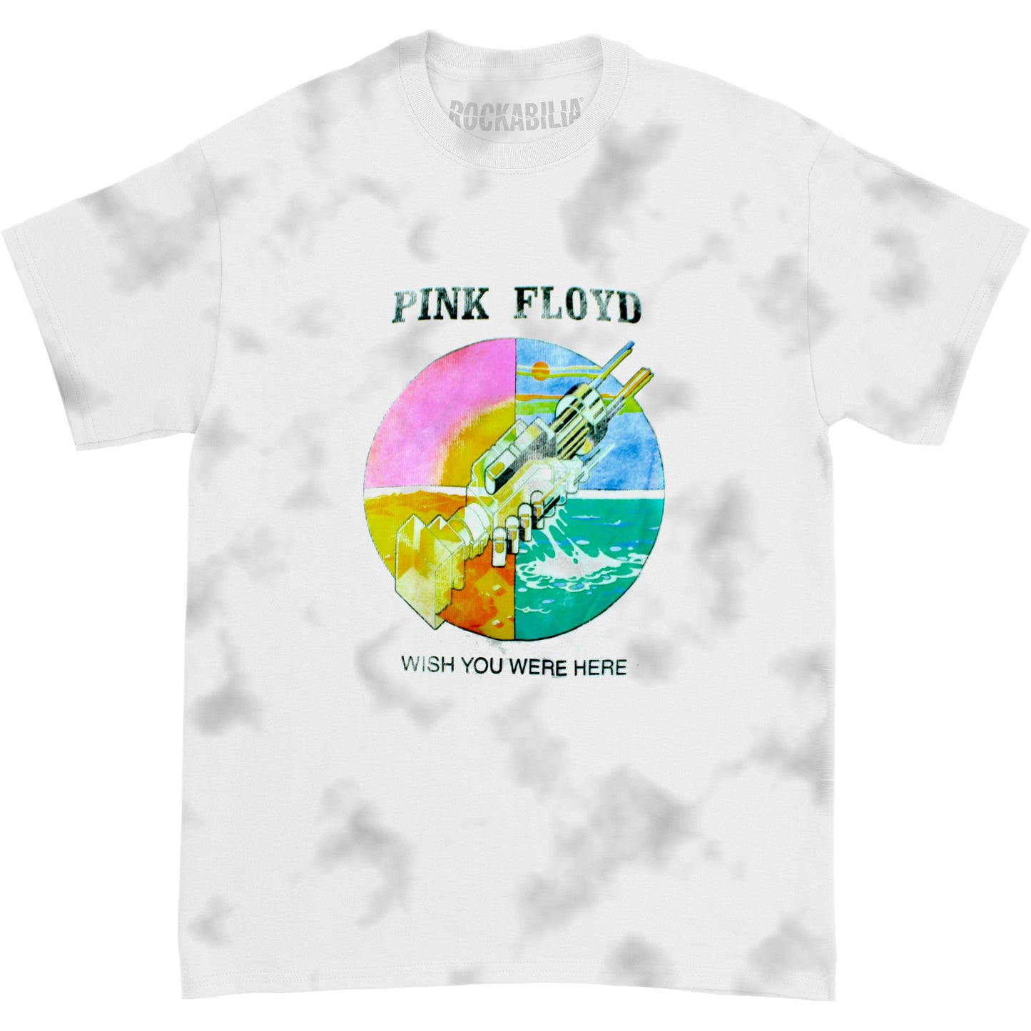 Pink Floyd Vintage Distressed Wish You Were Here Tie Dye T-shirt Front