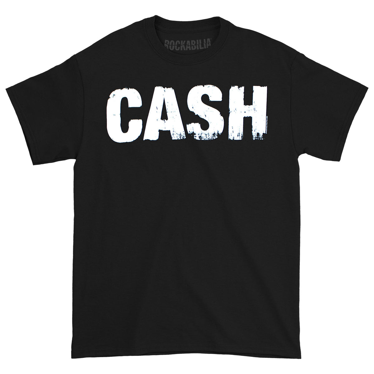 Johnny Cash Distressed Logo Tee T-shirt Front