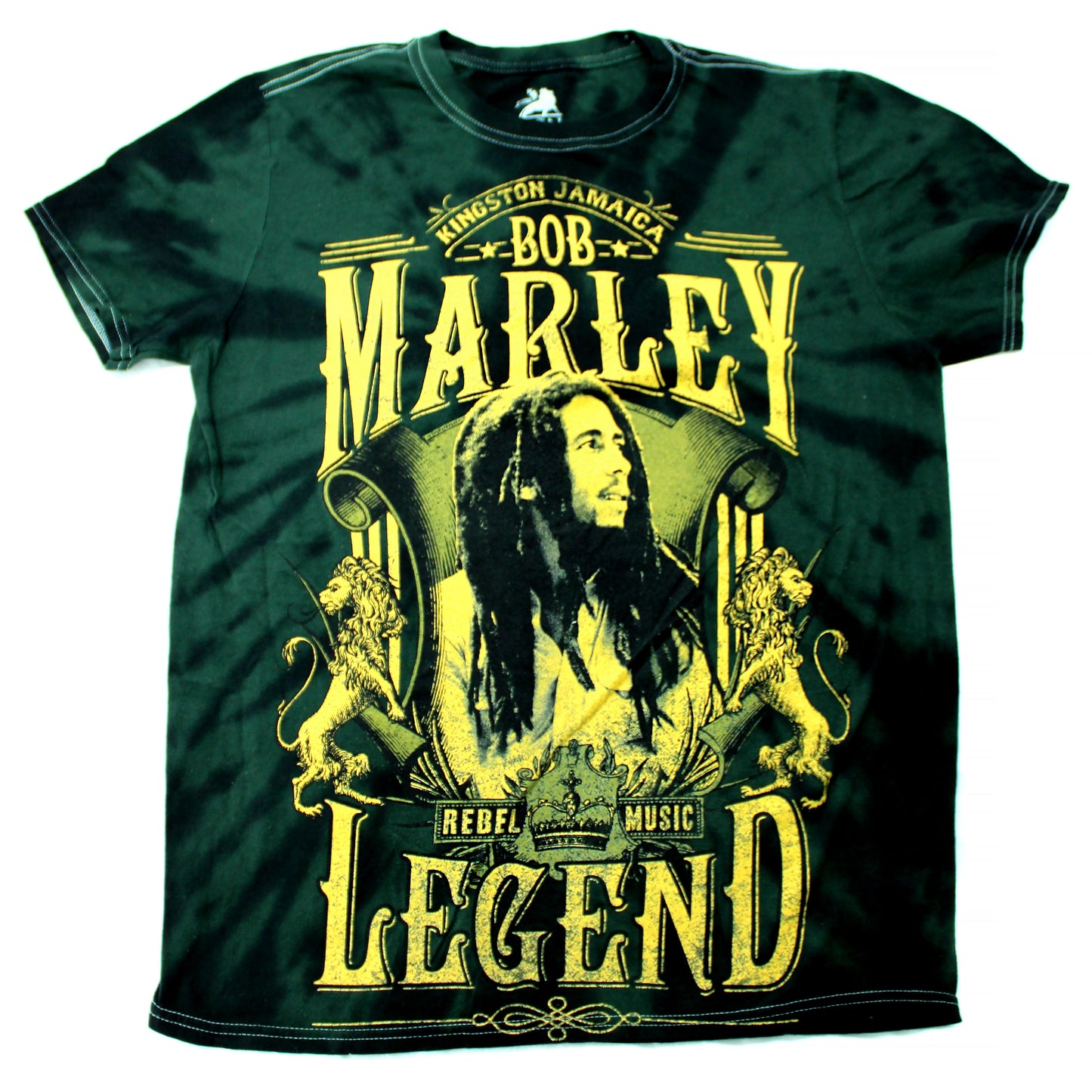 Bob Marley Kingston Jamaica Rebel Music Legend Tie Dye T-shirt Front
