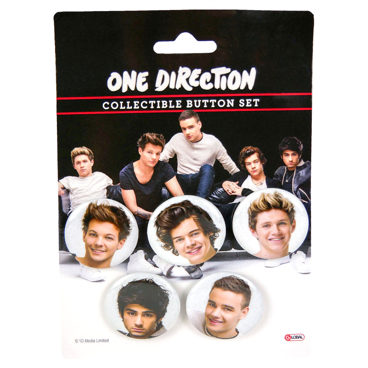 One Direction Collectible Button Set Collector Items Front