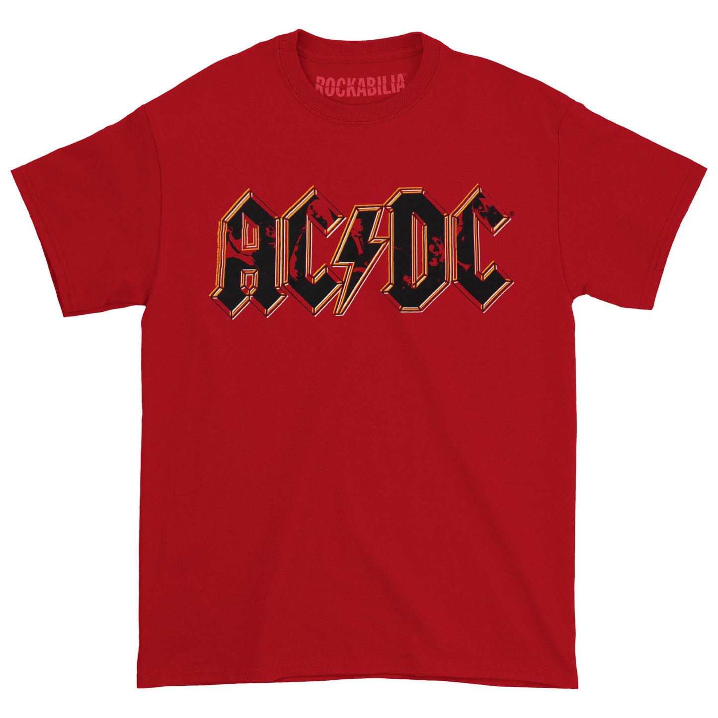 AC/DC Band Silhouettes In Logo T-shirt Front