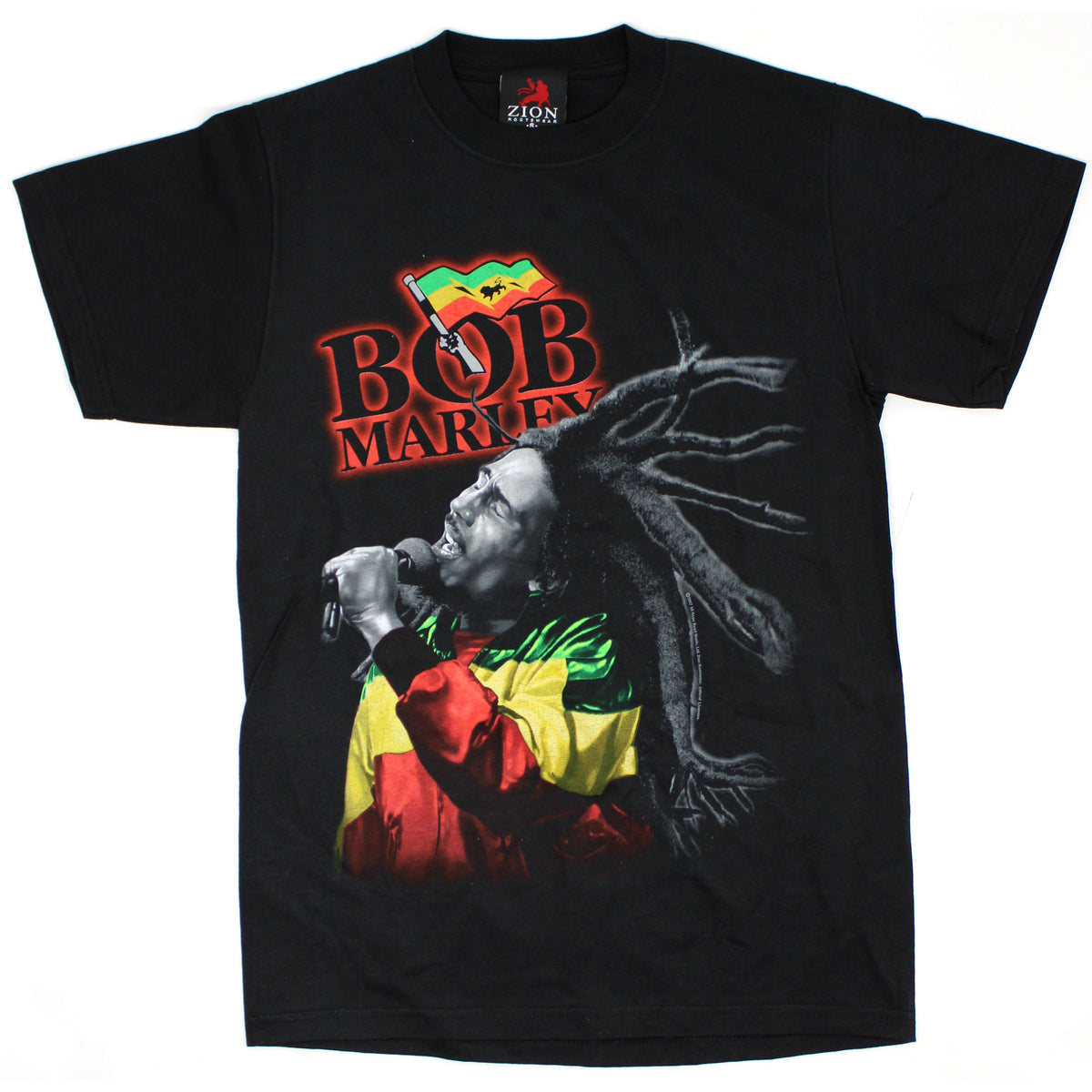 Bob Marley Flag Dreads Tee T-shirt Front