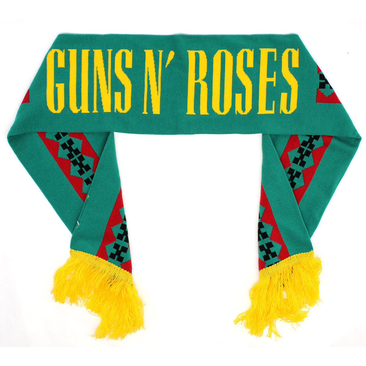 Guns N Roses Green Scarf Neck Ties & Scarves Front