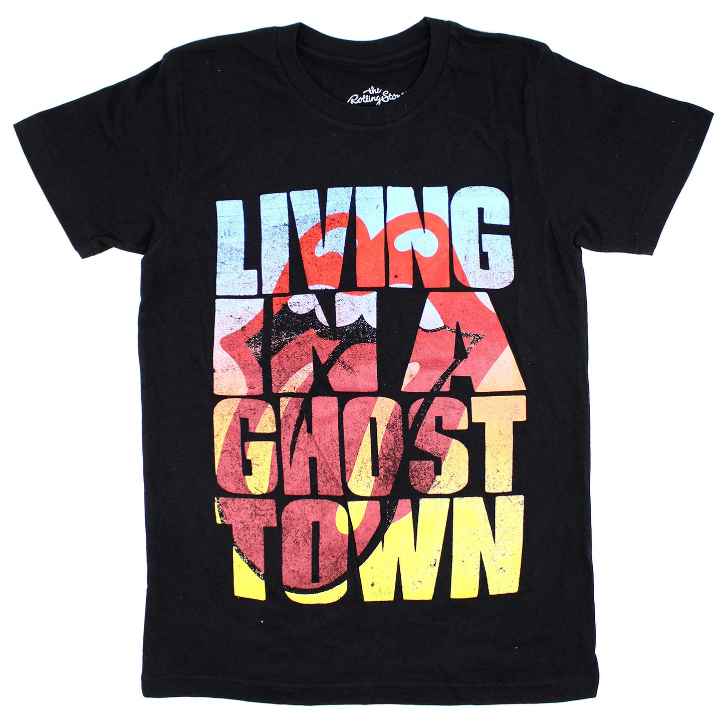 Rolling Stones Living In A Ghost Town T-shirt Front