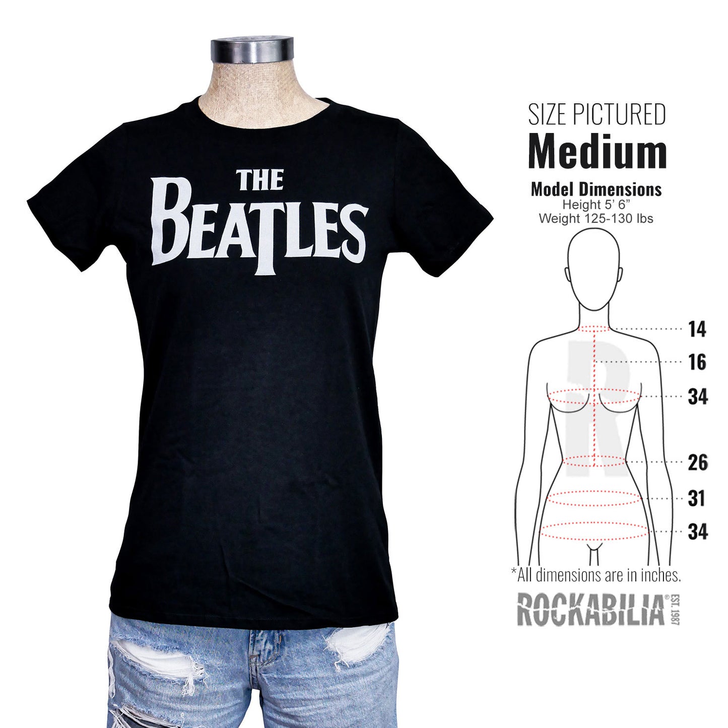 Beatles Logo Junior Top Alt 3