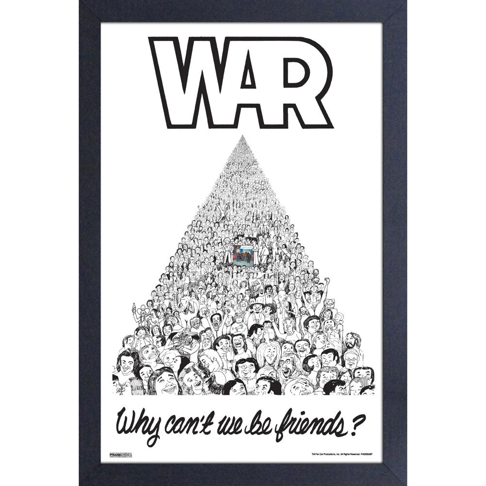 War Friends- People Pyramid Framed Wall Art Front