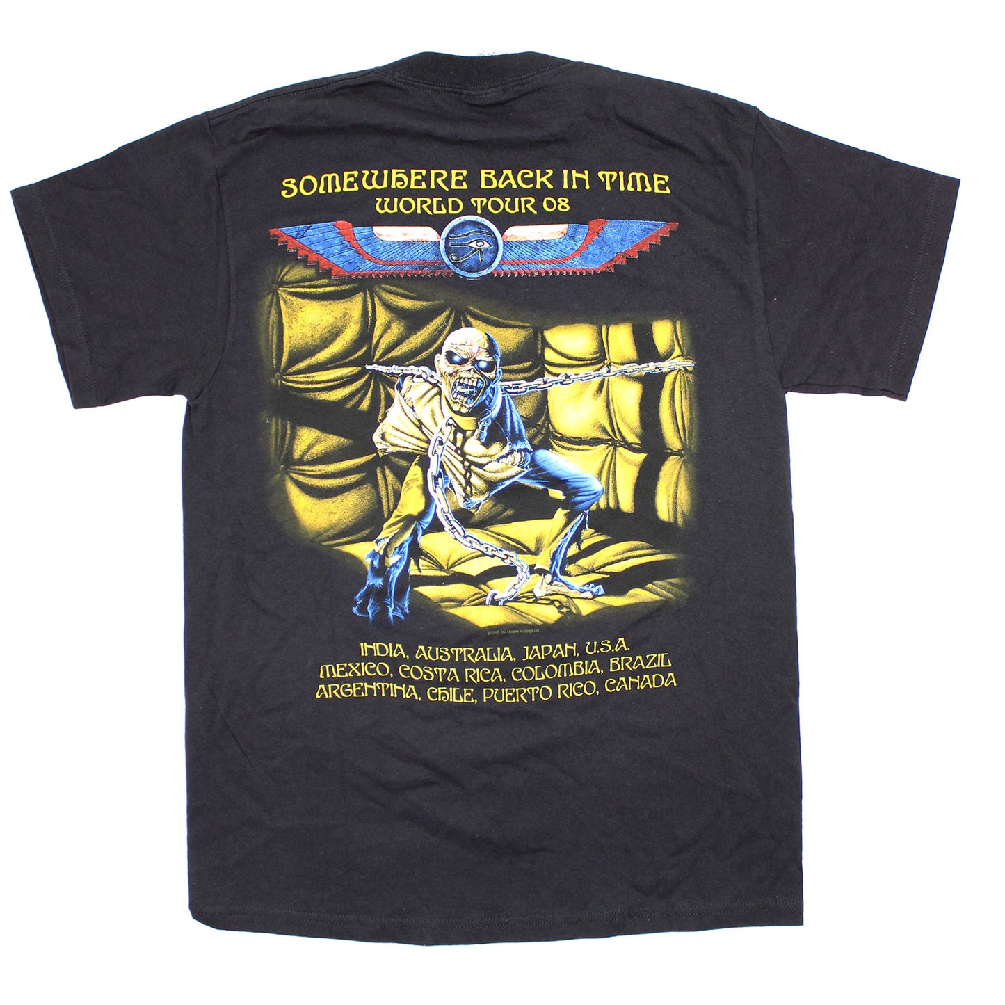 Iron Maiden Somewhere Back In Time World Tour 08 T-shirt Back