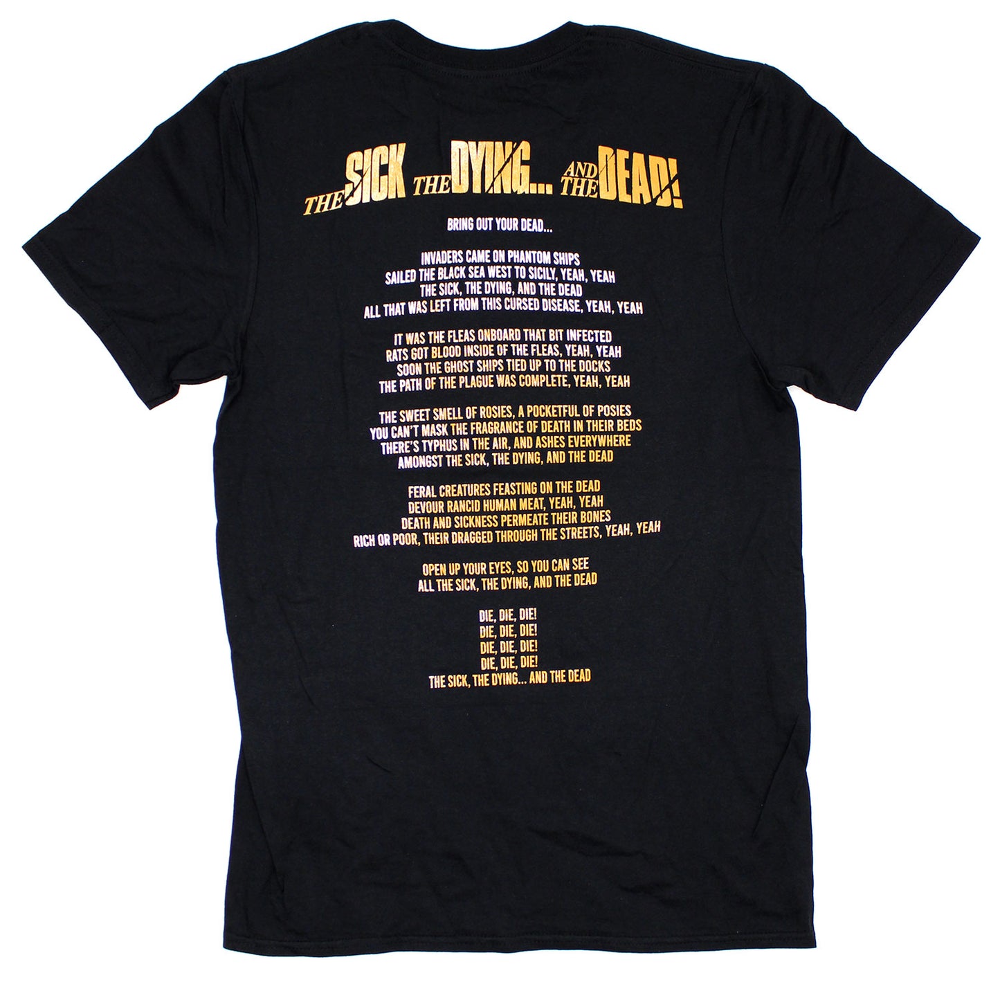 Megadeth The Sick The Dying... And The Dead! T-shirt Back