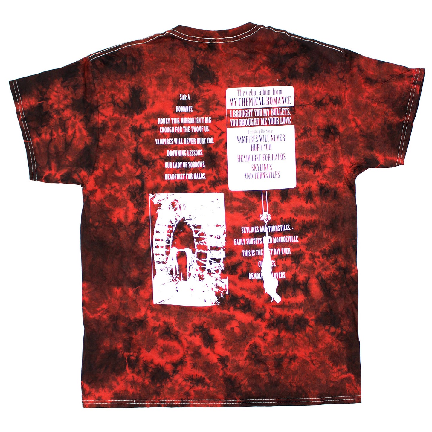 My Chemical Romance Debut Album (Songs Back) Tie Dye T-shirt Back