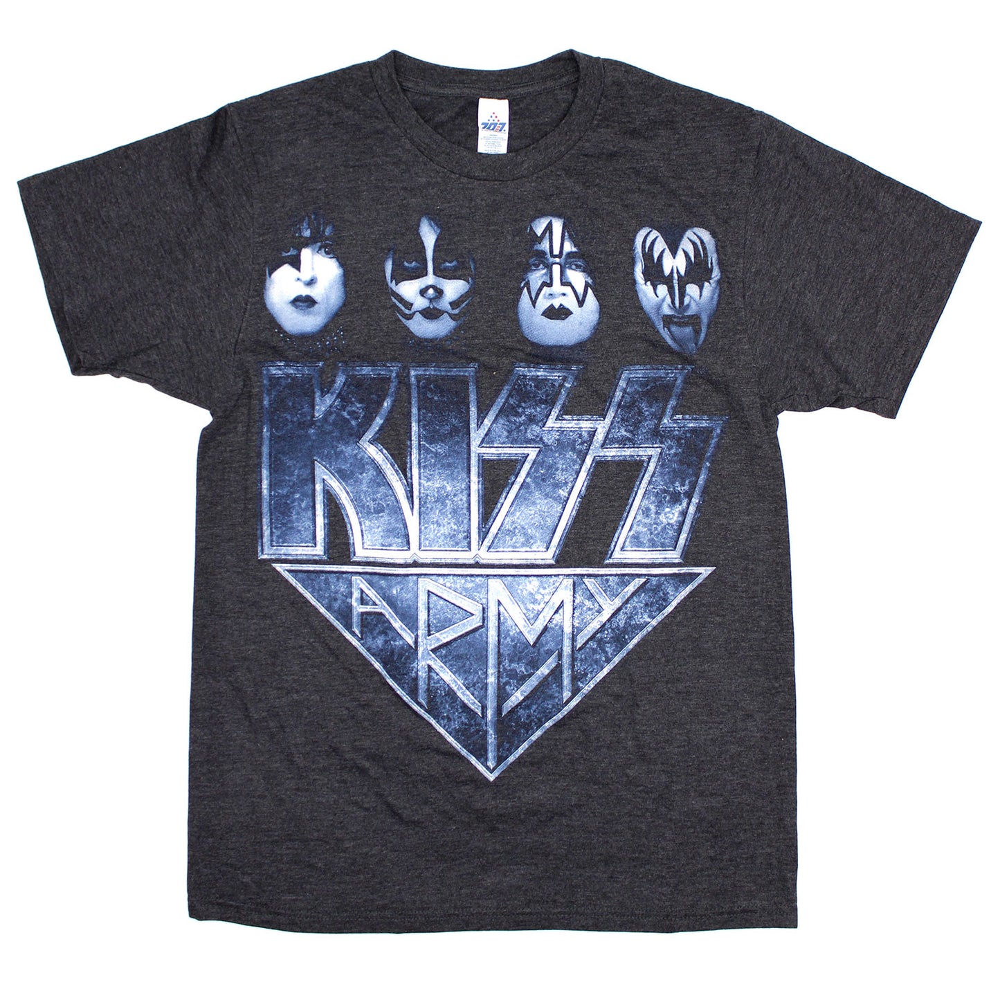KISS Army In Blue T-shirt Front
