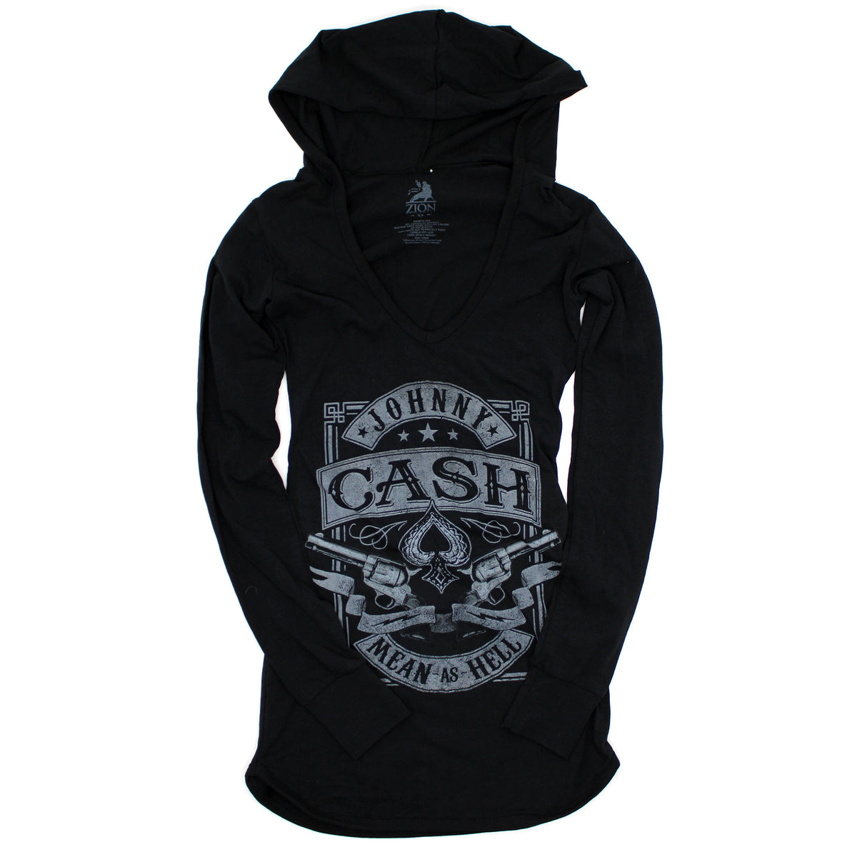 Johnny Cash Mean As Hell Junior Top Front