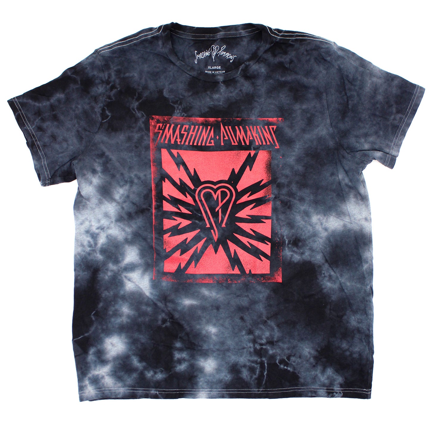 Smashing Pumpkins SP Heart Tie Dye T-shirt Front