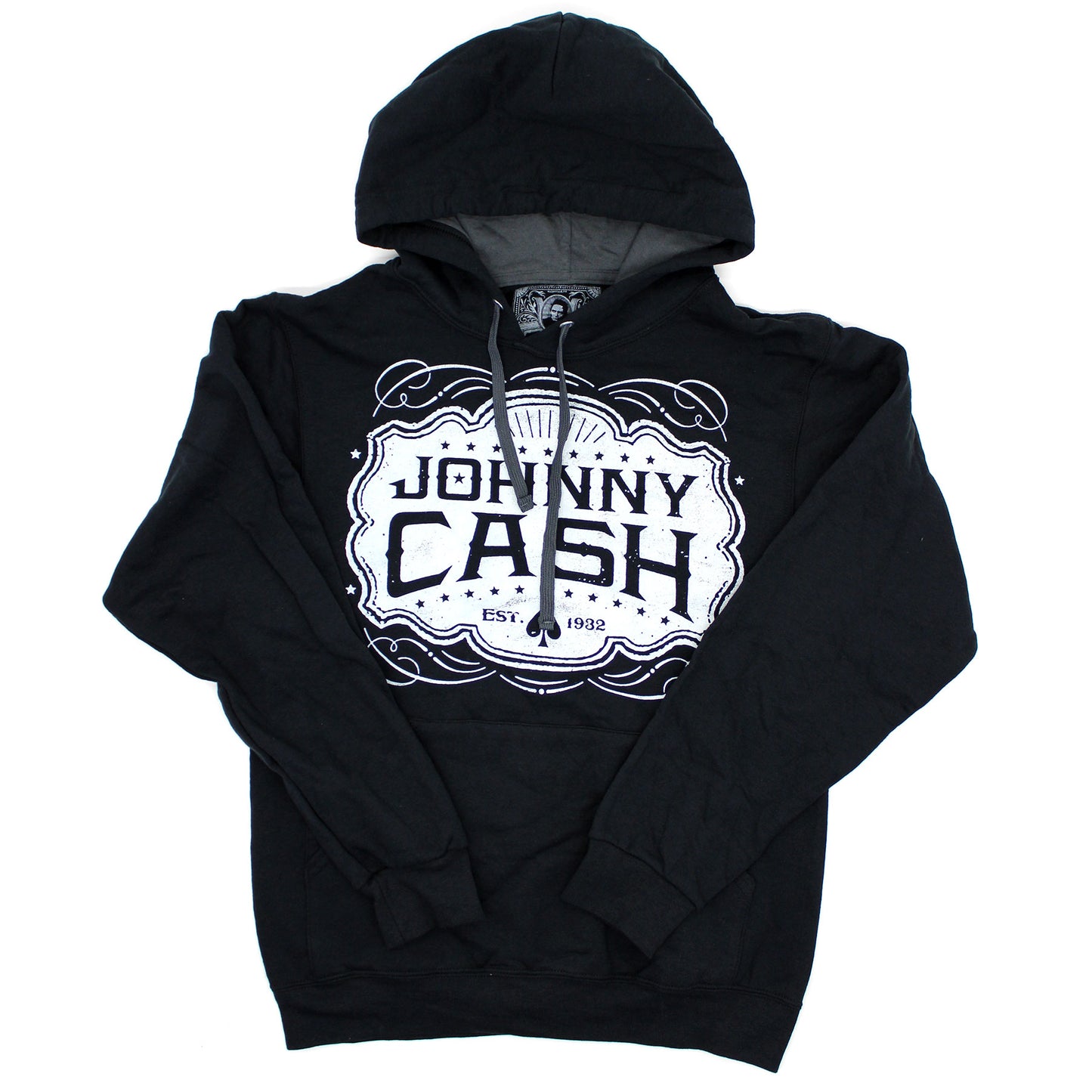 Johnny Cash Emblem Established 1932 Hooded Sweatshirt Front