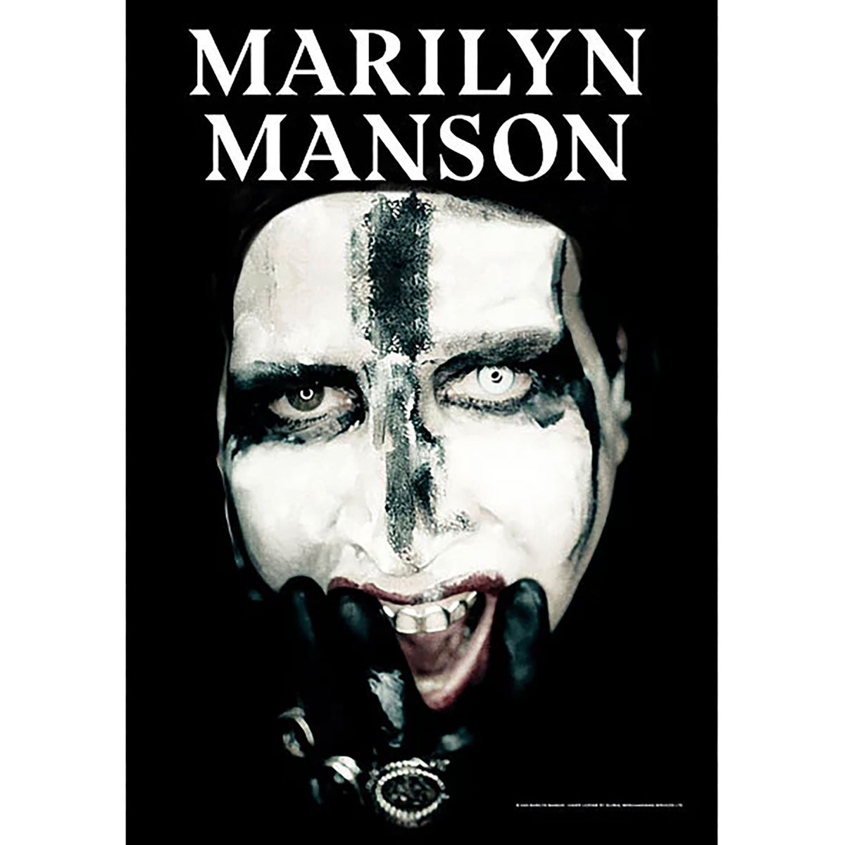 Marilyn Manson Big Face Poster Flag Front