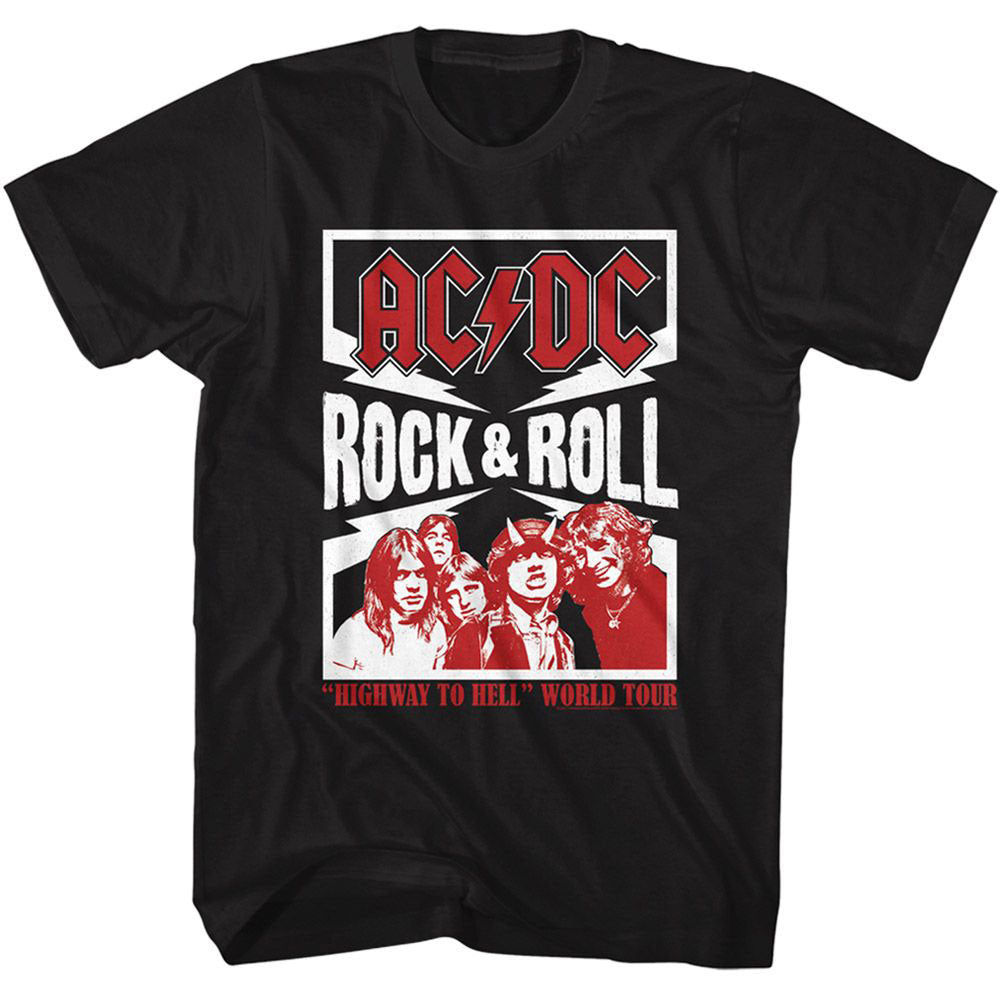 AC/DC Rock And Roll Lightning T-shirt Front