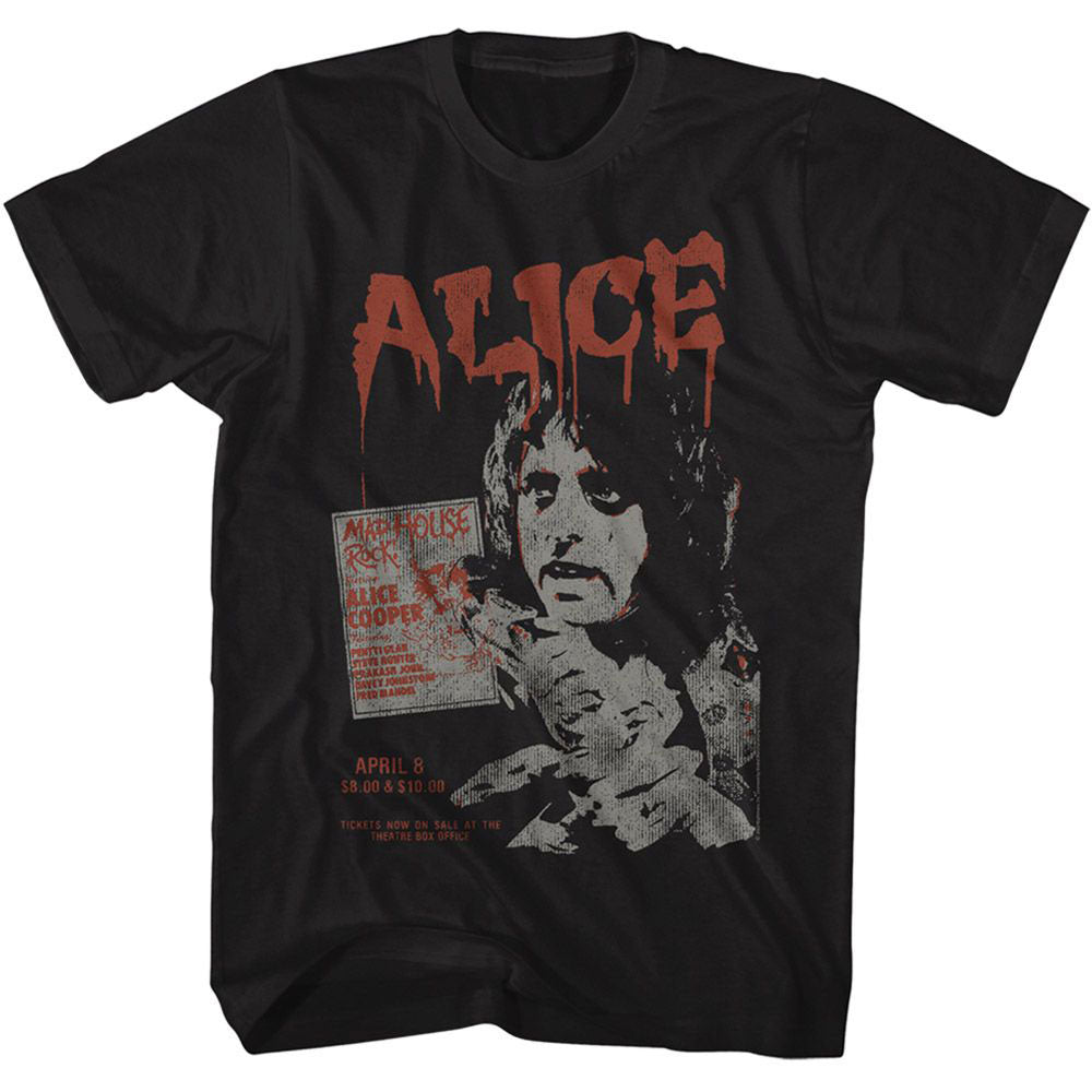 Alice Cooper Madhouse Rock T-shirt Front