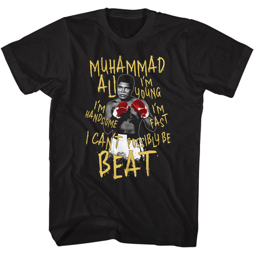 Muhammad Ali I Cant Be Beat T-shirt Front