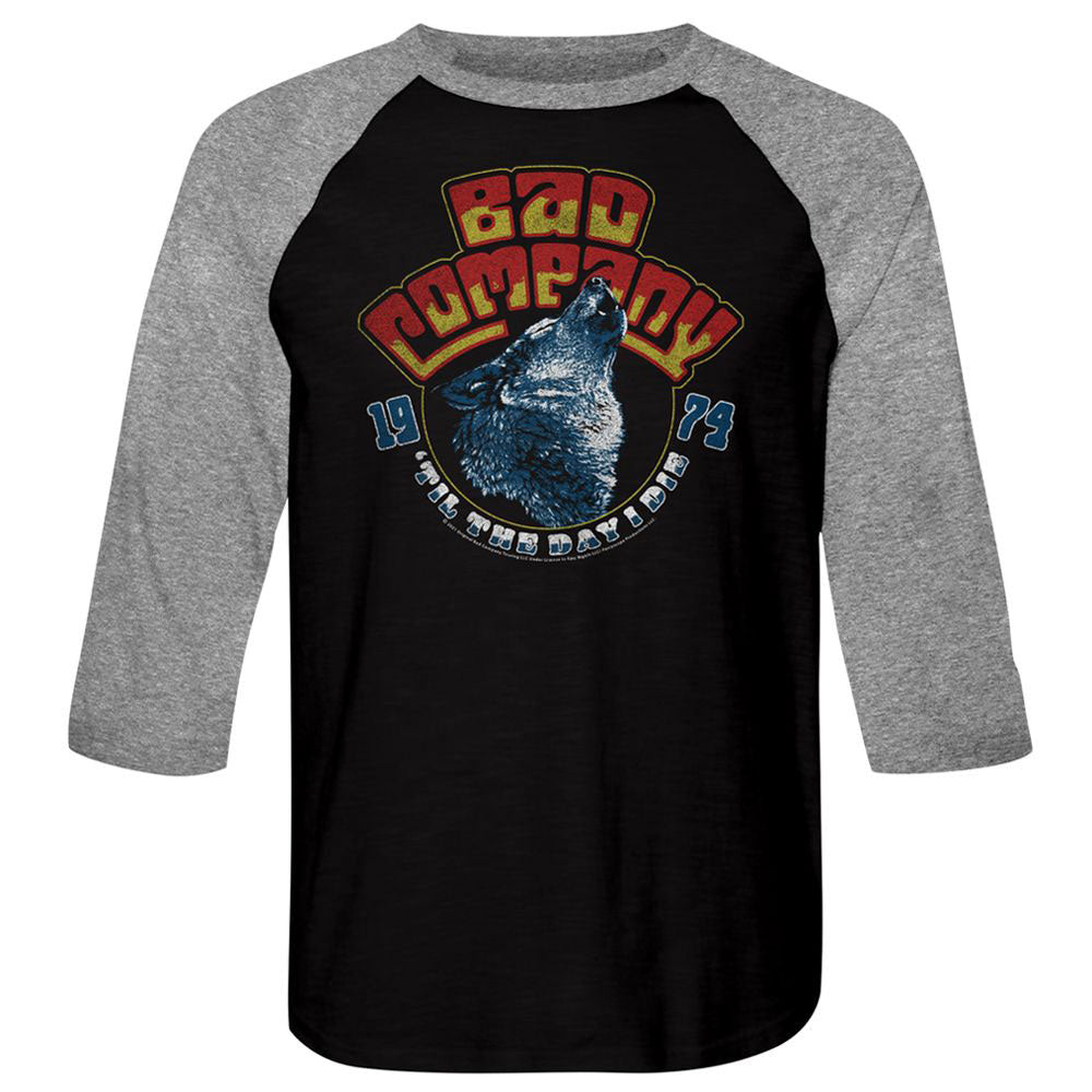 Bad Company Wolf Head 74 Baseball Jersey Front