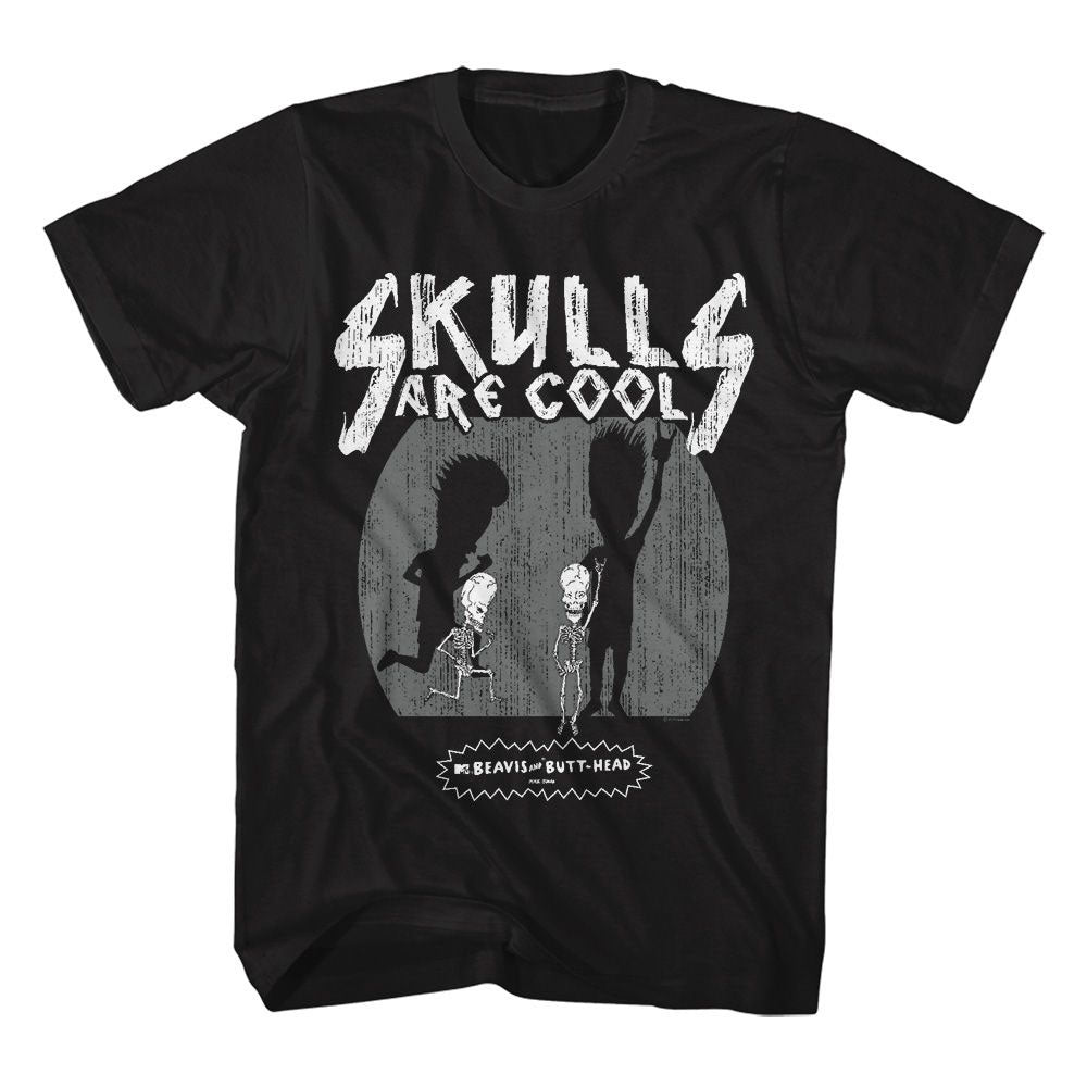 Beavis And Butthead Skulls Are Cool T-shirt Front