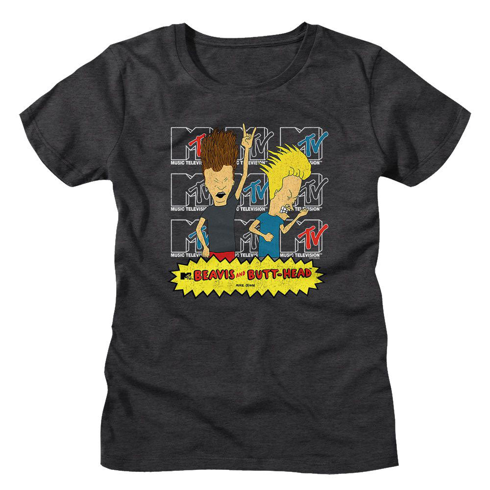 Beavis And Butthead Logos Junior Top Front