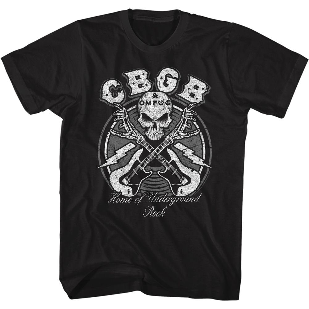 Cbgb Skull Guitars T-shirt Front