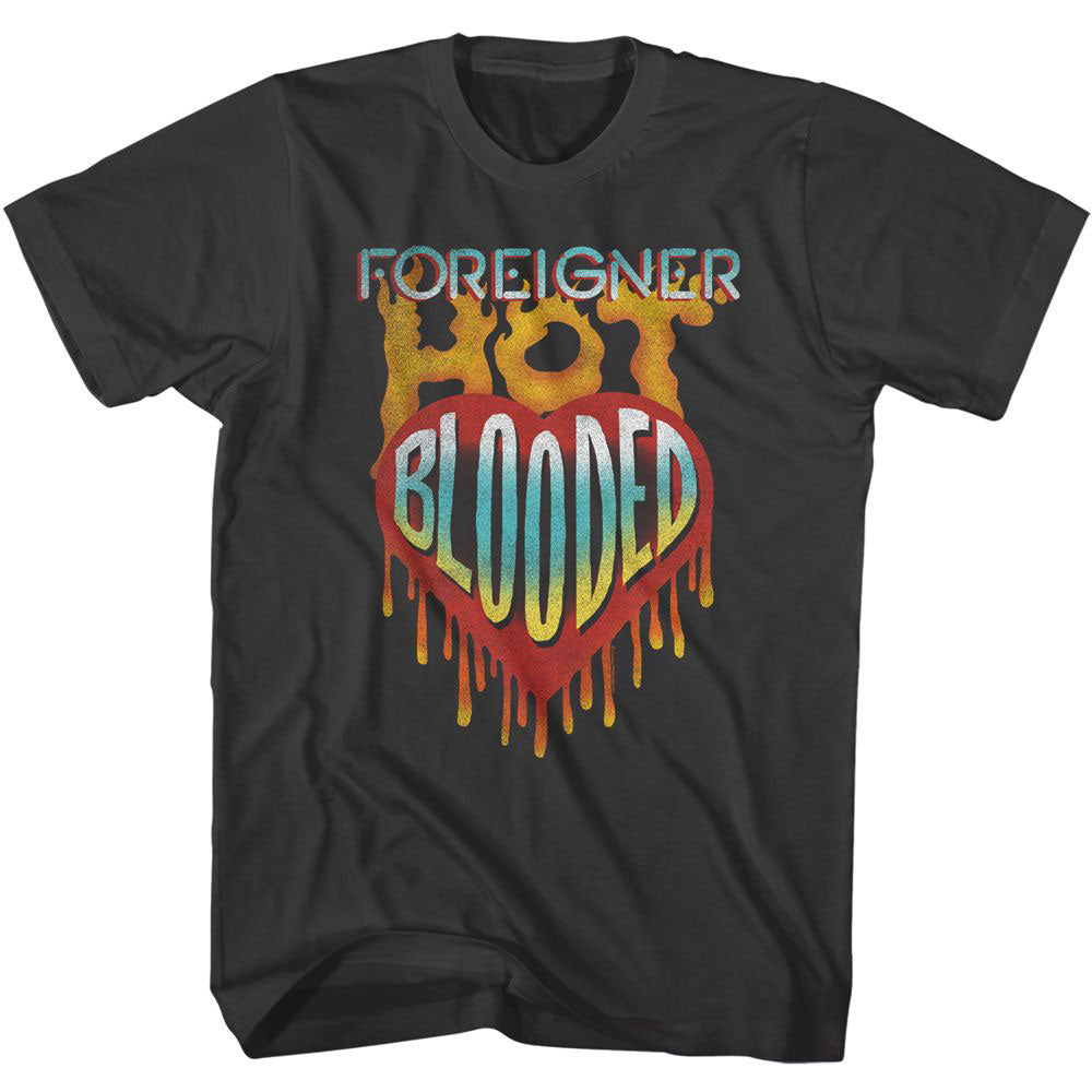 Foreigner Hot Blooded T-shirt Front