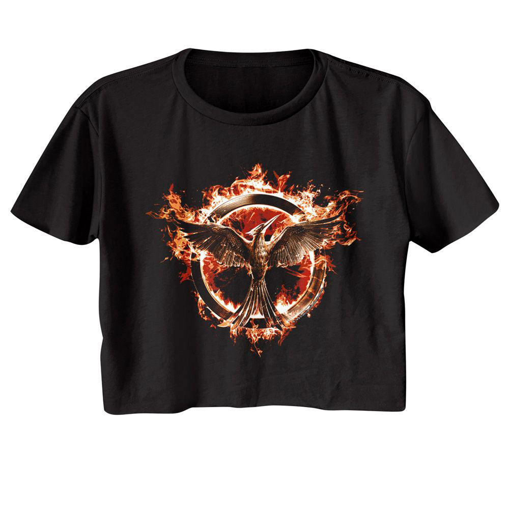 Hunger Games Flaming Mockingjay Junior Top Front