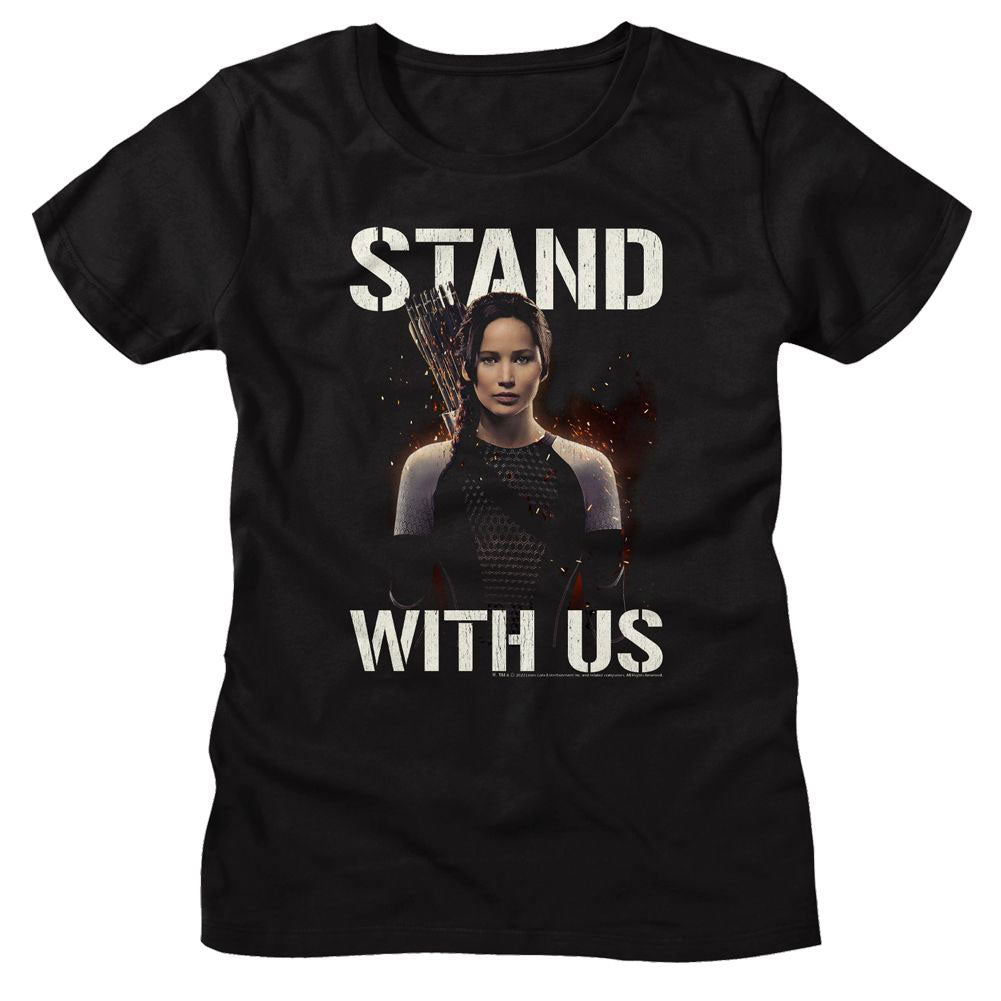 Hunger Games Stand With Us Katniss Junior Top Front