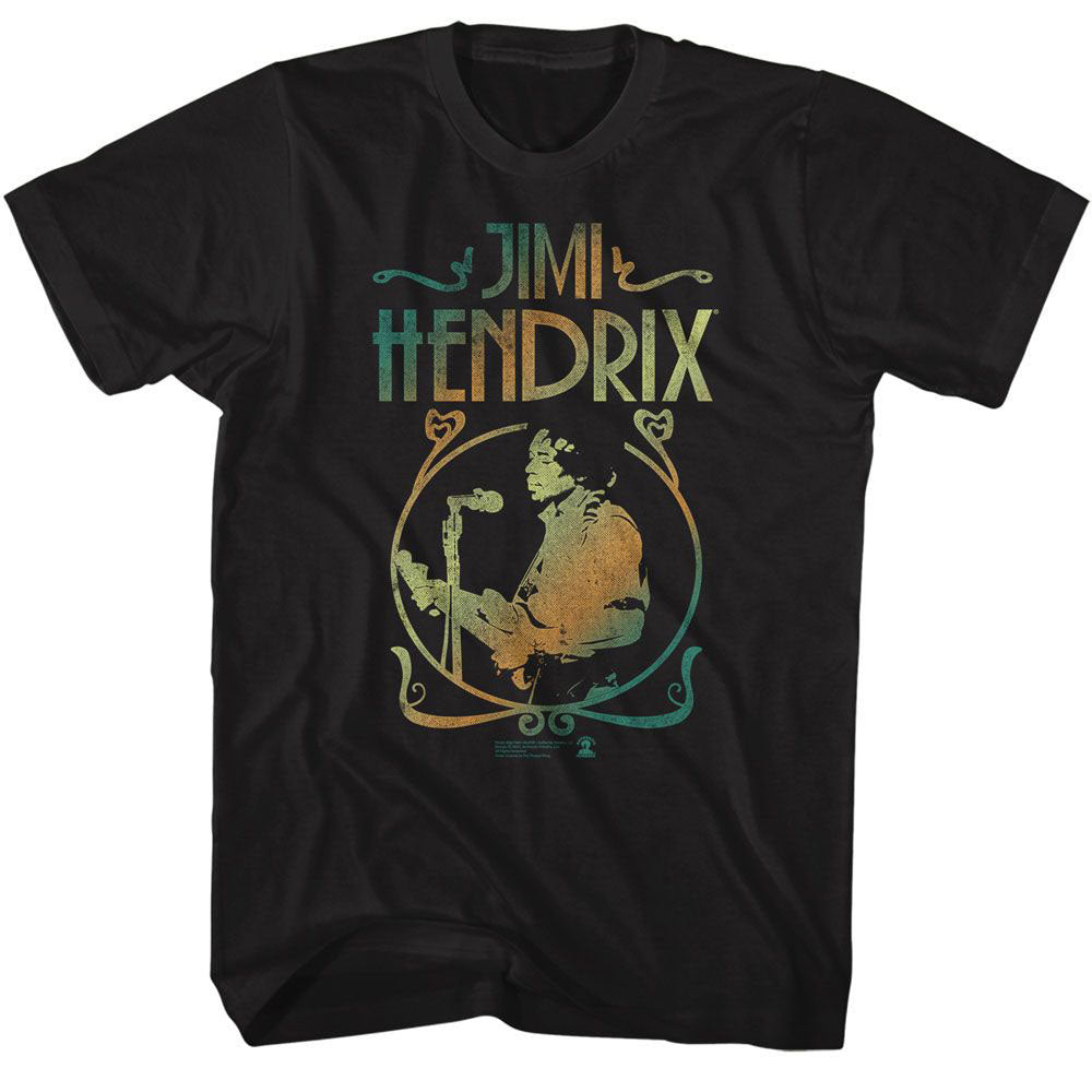 Jimi Hendrix Gradient Circle T-shirt Front