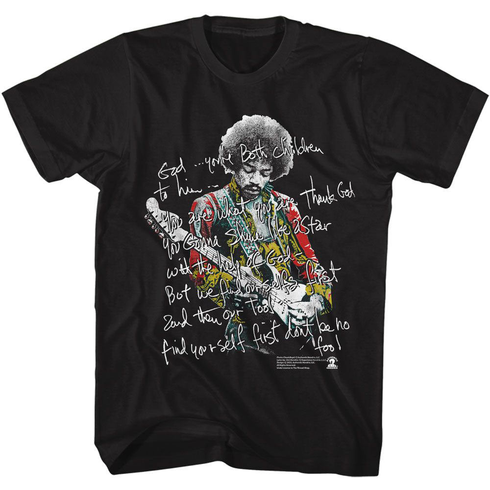 Jimi Hendrix Shine Like A Star T-shirt Front