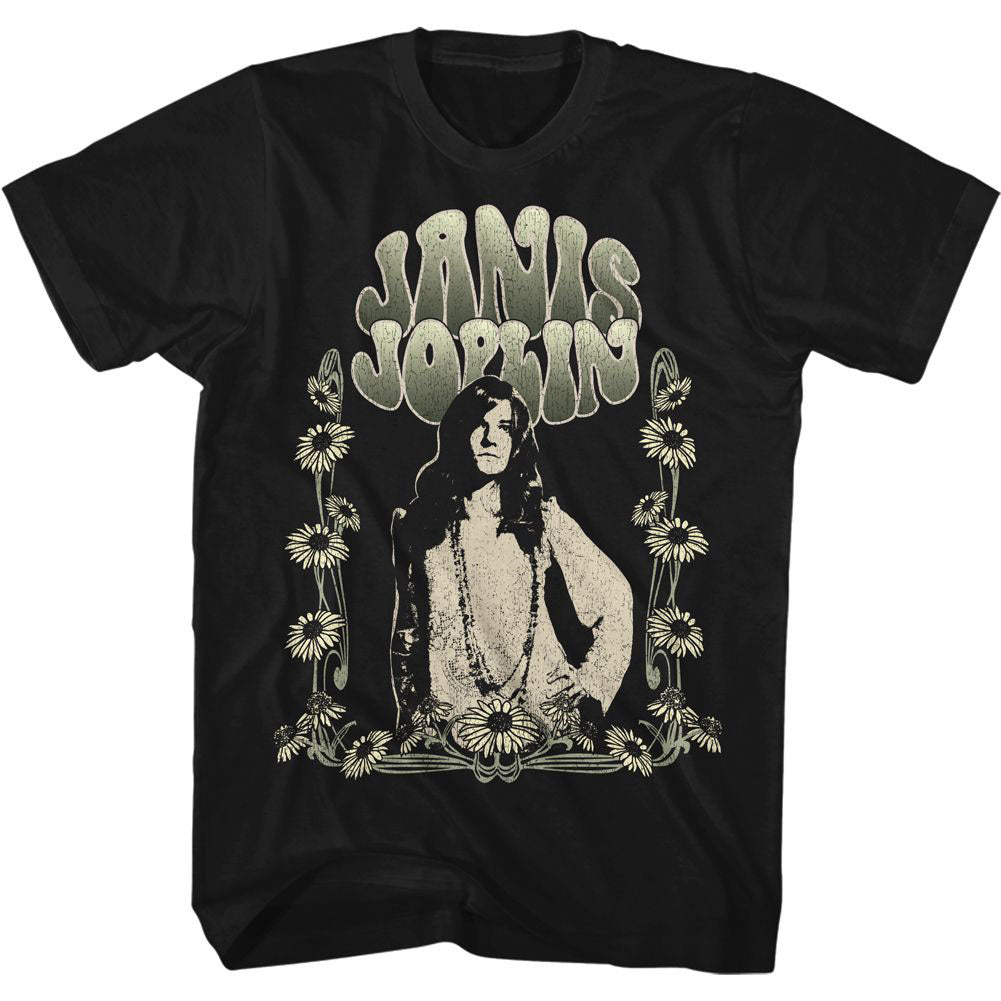 Janis Joplin Art Nouveau Sunflowers T-shirt Front