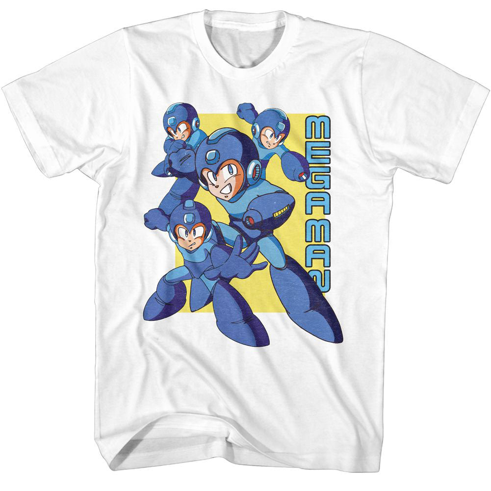 Mega Man-multiple Poses T-shirt Front