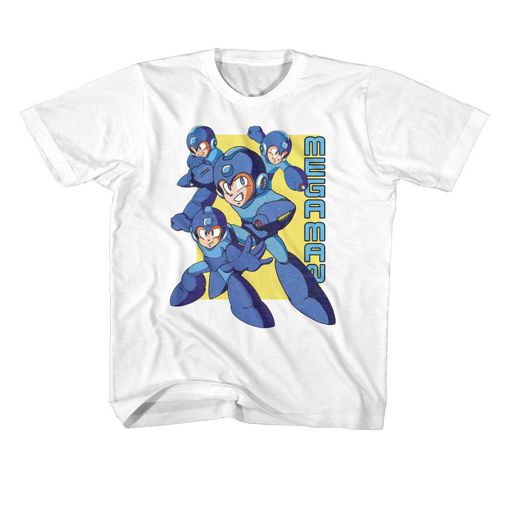 Mega Man Megaman Multiple Poses Youth T-shirt Front
