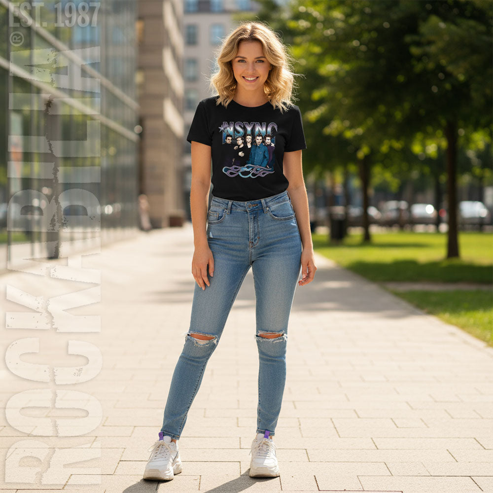 Nsync Cool Tones And Flames Junior Top