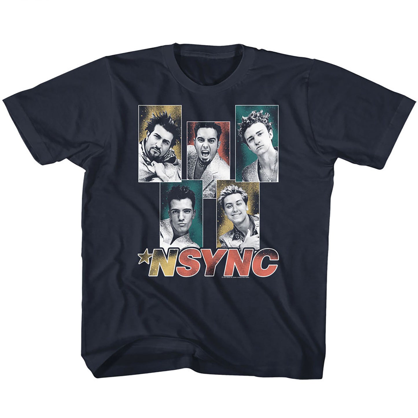 Nsync Sparkly Boxes Kids Childrens T-shirt Front
