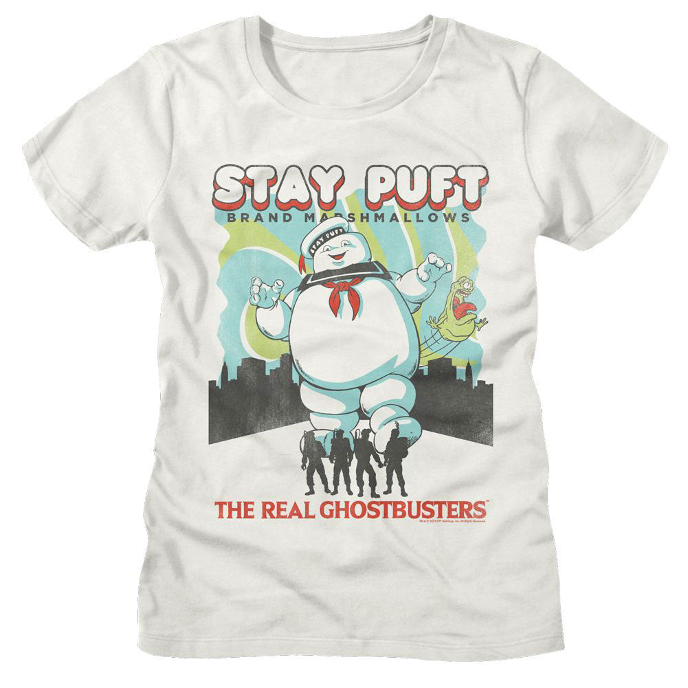 Ghostbusters Rgb Stay Puft And Busters Junior Top Front